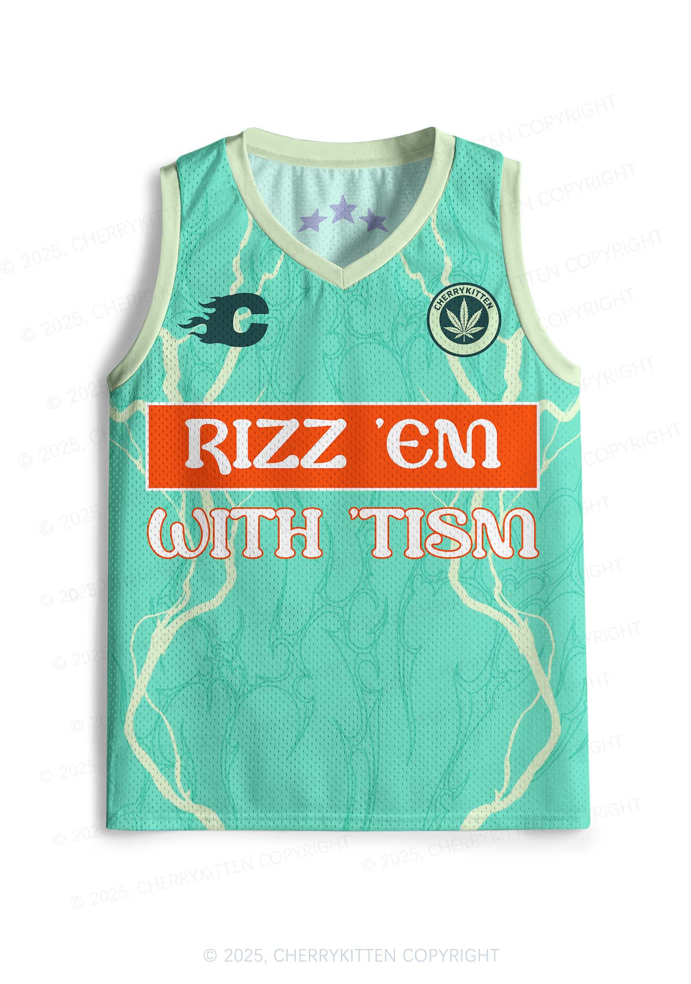 Custom Rizz Em With The Tism Y2K Sport Jersey Tank Cherrykitten