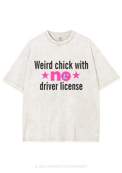 Weird Chick Y2K Shirts Washed Tee Cherrykitten