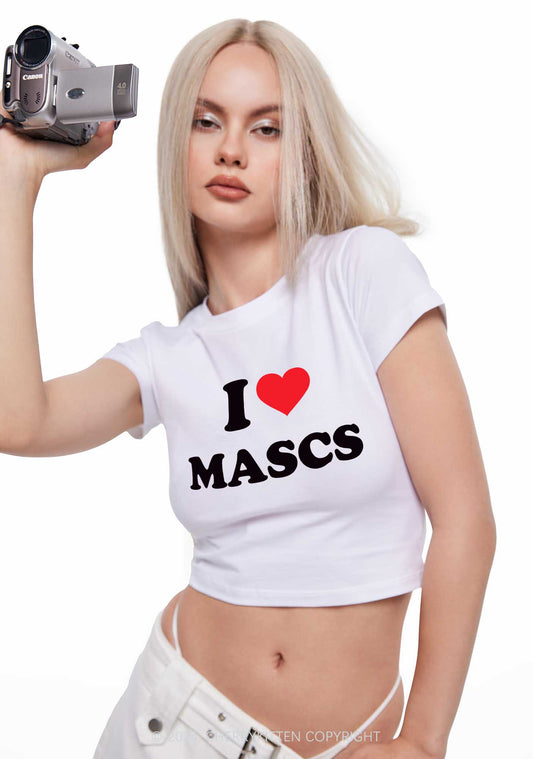 I Love Mascs Y2K Baby Tee Cherrykitten