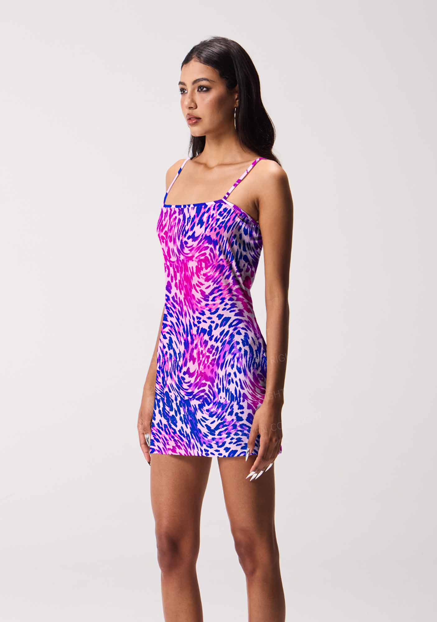 Bisexual Leopard Pride Y2K Print Slip Dress Cherrykitten