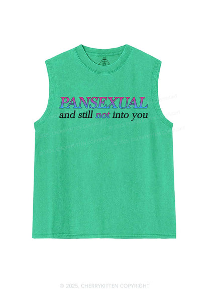 Pansexual Still Not Into You Pride Y2K Washed Muscle Tank Cherrykitten
