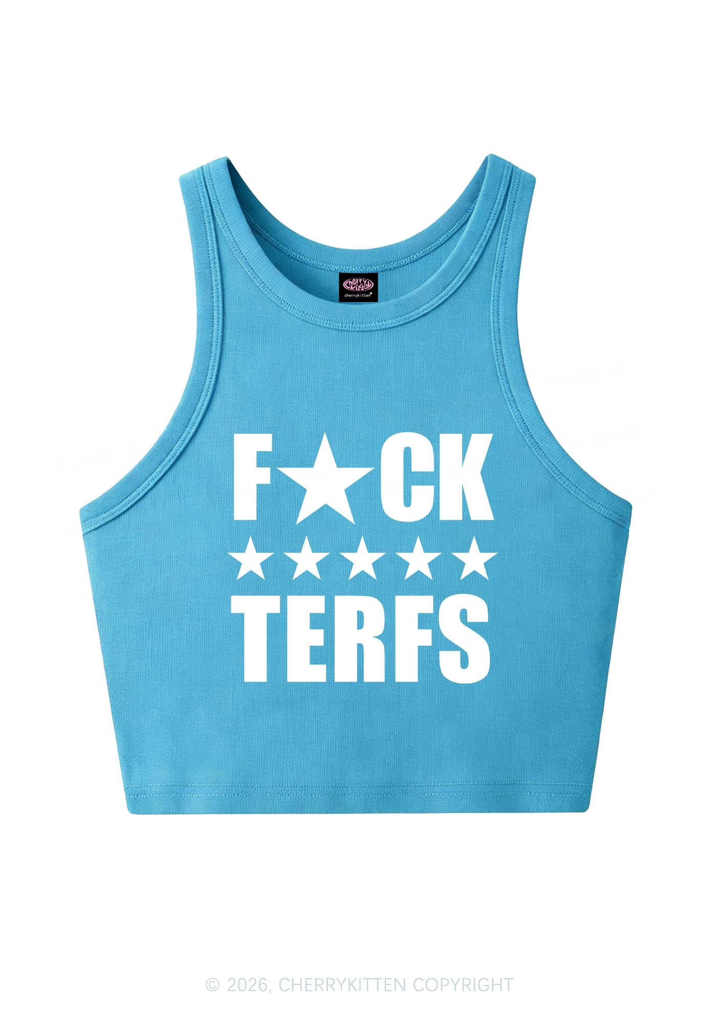 Fxxk Terfs Pride Y2K Crop Tank Top Cherrykitten