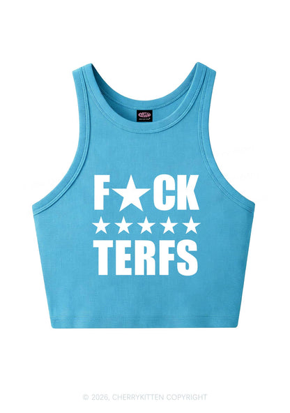 Fxxk Terfs Pride Y2K Crop Tank Top Cherrykitten