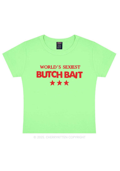 Worlds Sexiest Butch Bait Pride Y2K Baby Tee Cherrykitten