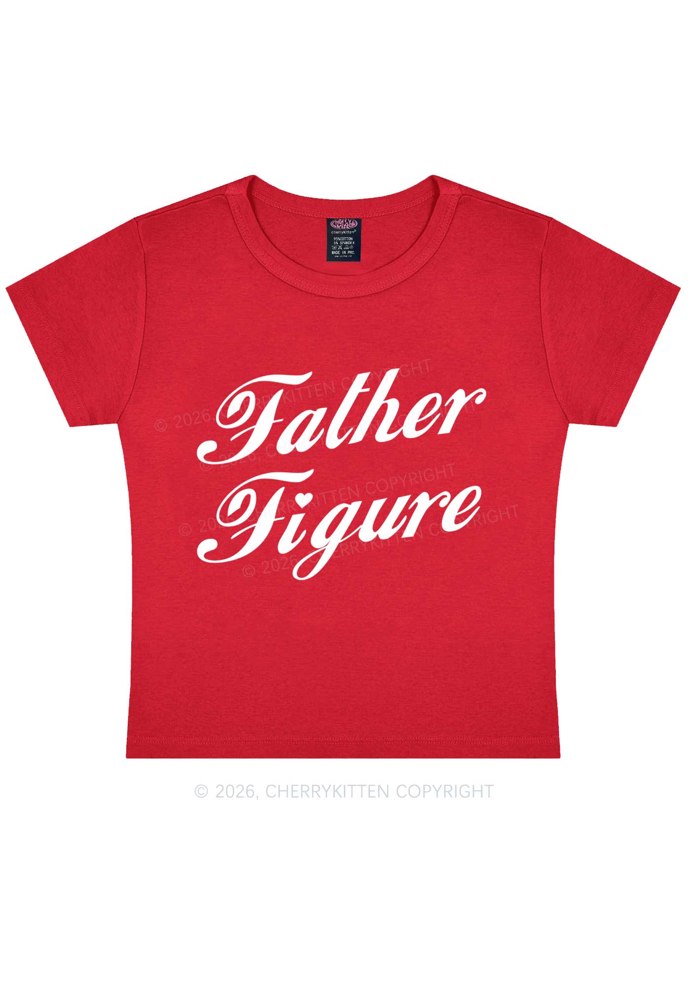Father Figure Valentine's Day Y2K Baby Tee Cherrykitten