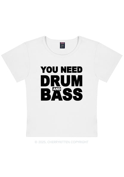 Need Drum And Bass Y2K Baby Tee Cherrykitten