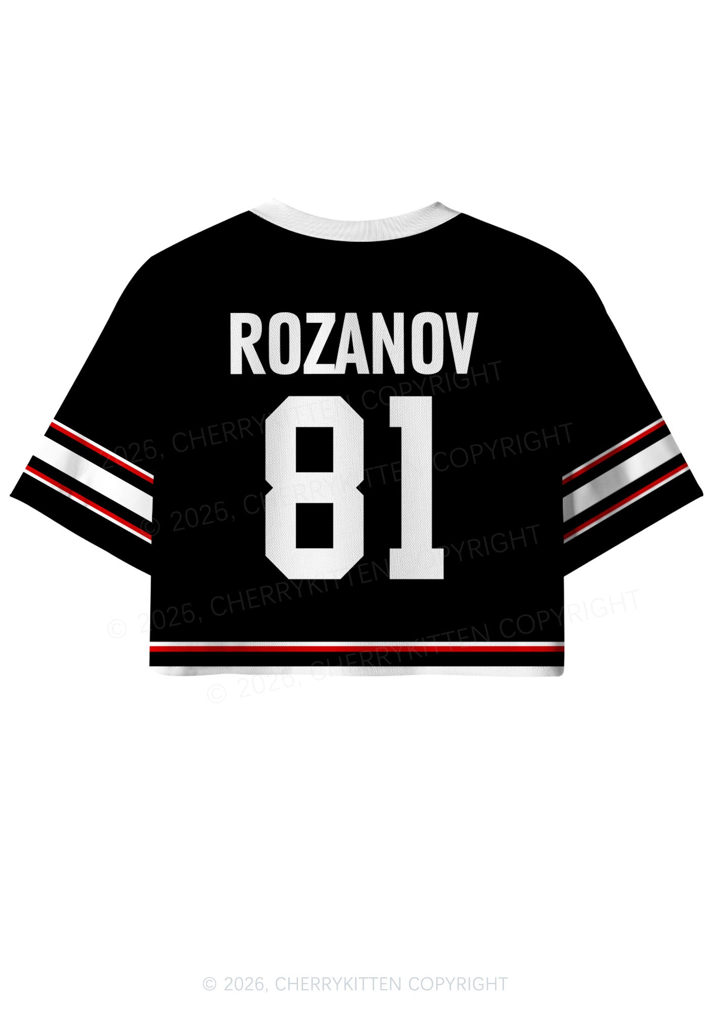 Black But Daddy I Love Them HR Y2K Crop Sport Jersey Shirts Cherrykitten