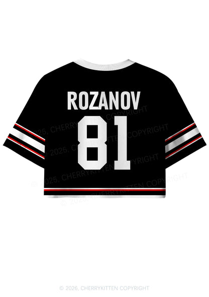 Black But Daddy I Love Them HR Y2K Crop Sport Jersey Shirts Cherrykitten
