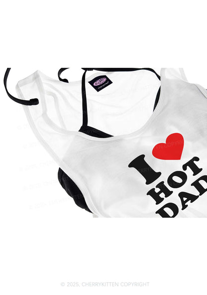 I Love Hot Dads Y2K Sheer Boyfriend Tank Cherrykitten