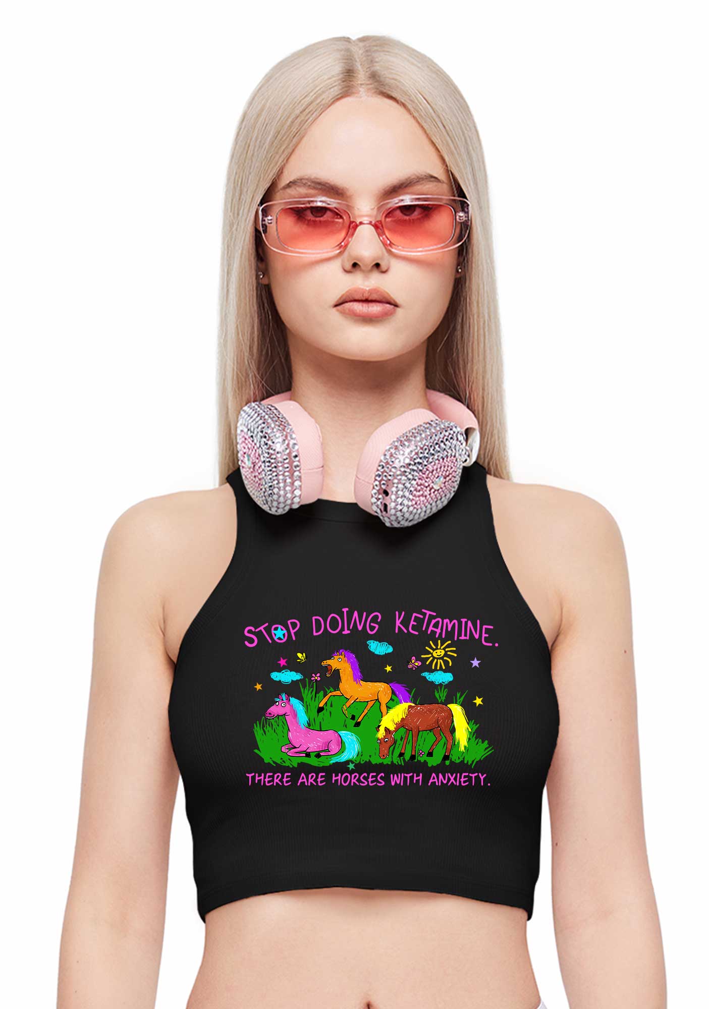 Stop Doing Kxxamine Y2K Crop Tank Top Cherrykitten