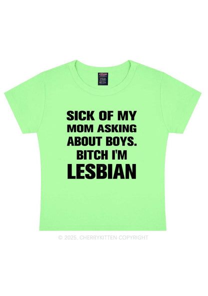 Bxxch Im Lesbian Pride Y2K Baby Tee Cherrykitten
