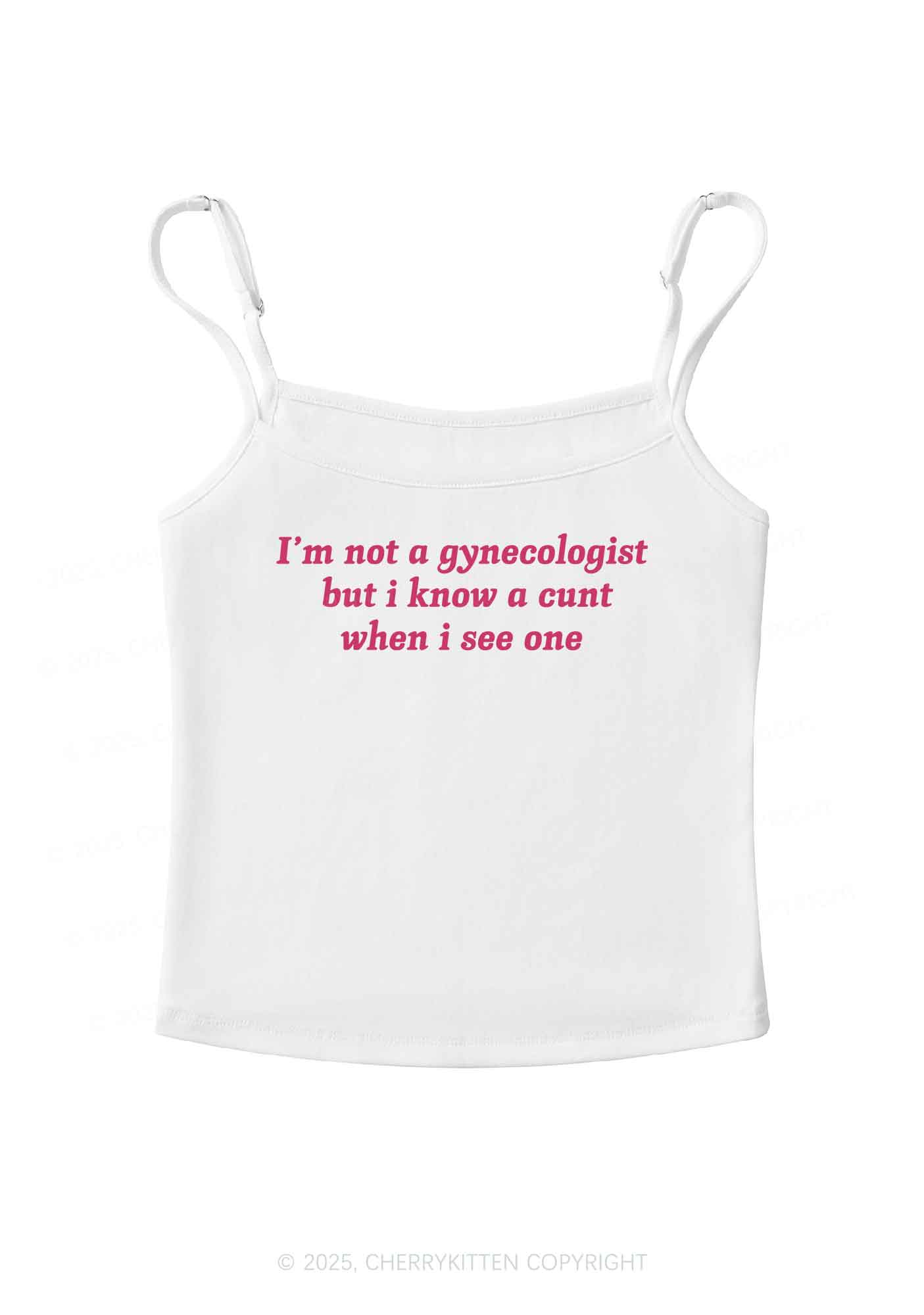Im Not Gynecologist Y2K Spaghetti Strap Cami Cherrykitten