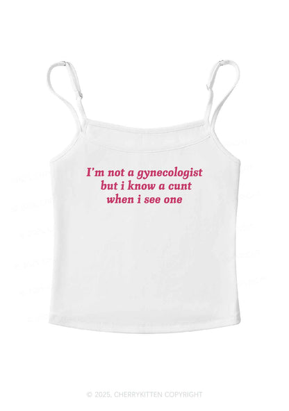 Im Not Gynecologist Y2K Spaghetti Strap Cami Cherrykitten