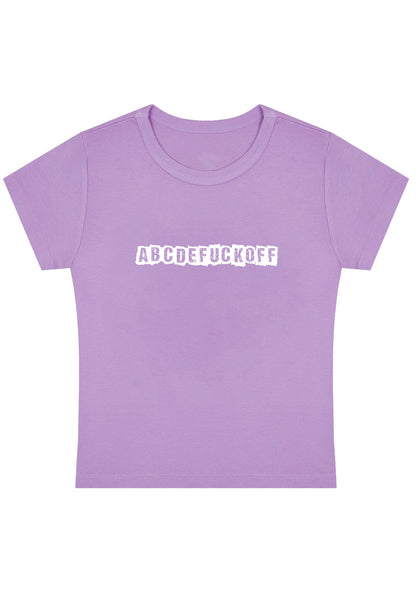 Curvy ABCDEFOFF Baby Tee