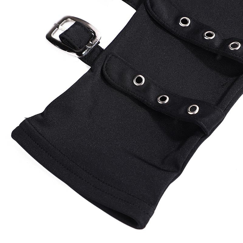 Punk Style Halloween Party Y2K Half Finger Gloves