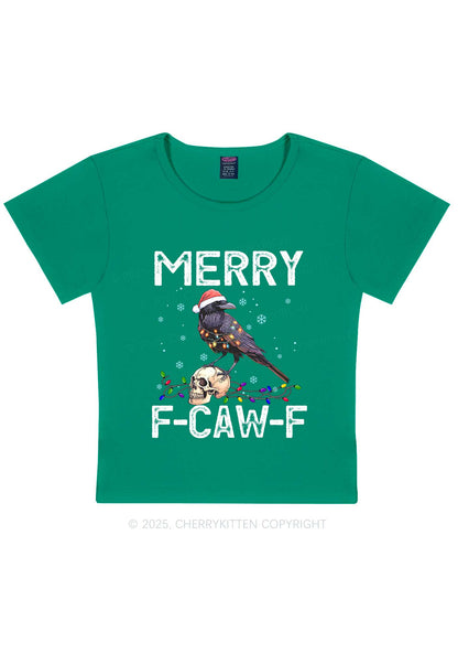 Christmas Merry Fcawf Y2K Baby Tee Cherrykitten