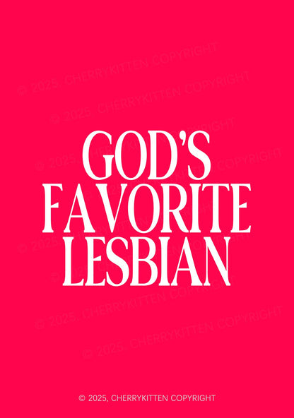 Gods Favorite Lesbian Pride 1Pc Y2K Pin Badge Cherrykitten