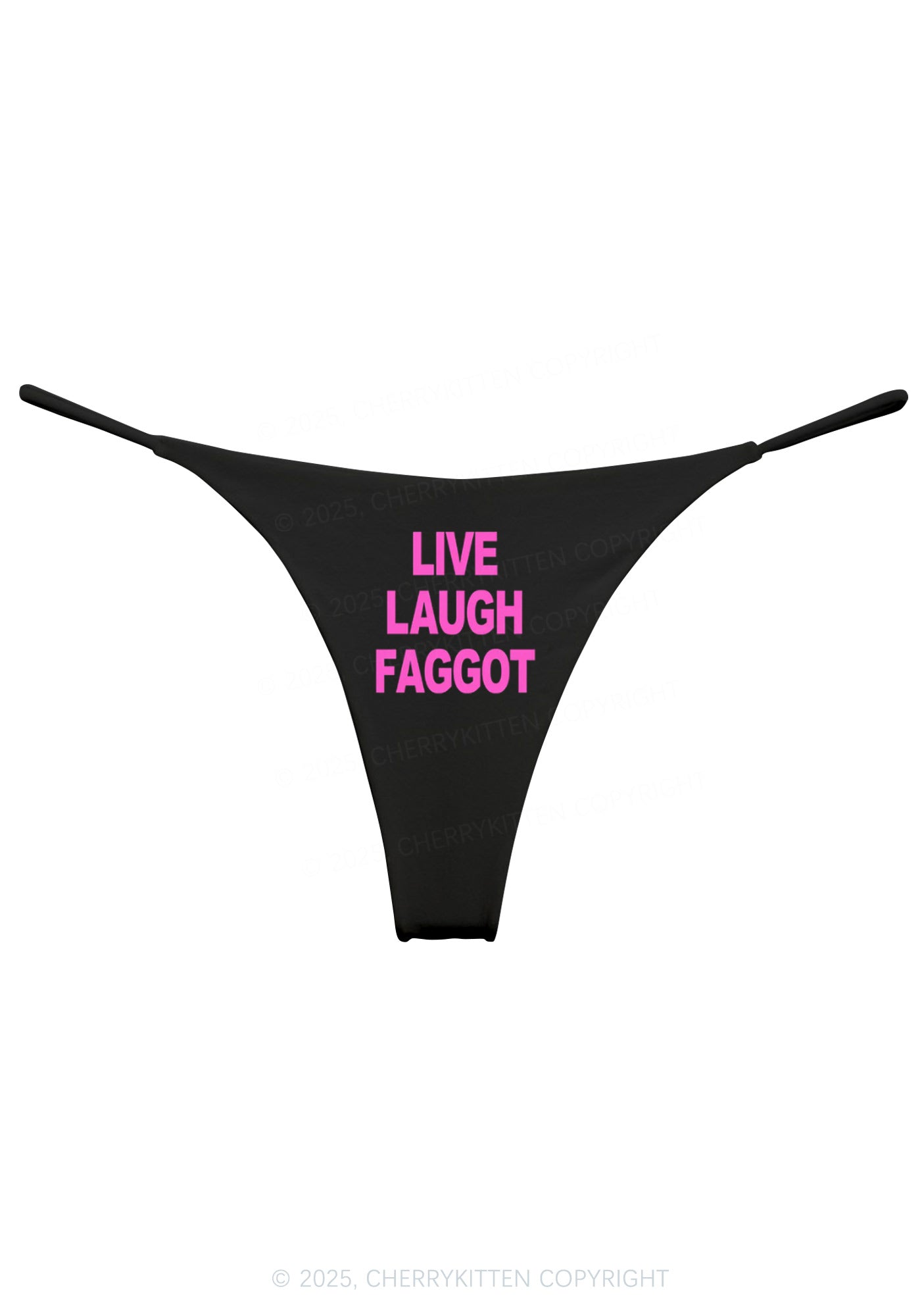 Live Laugh Faggot Pride Y2K Bikini String Thong Cherrykitten