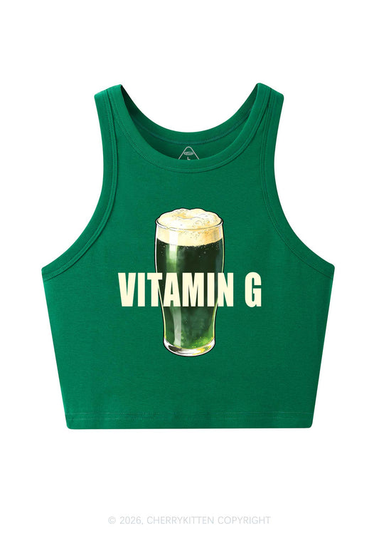 Vitamin G St Patricks Y2K Crop Tank Top Cherrykitten