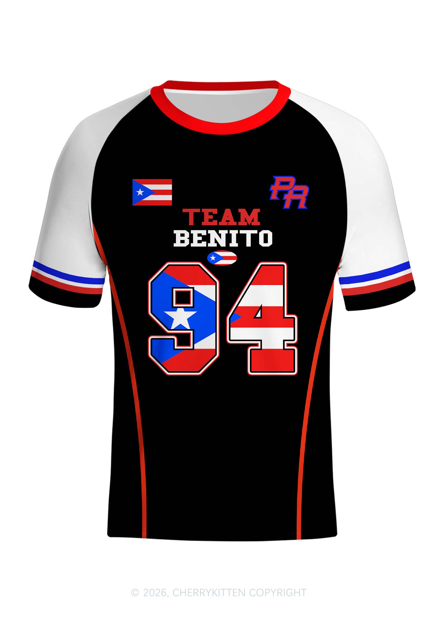 Black Team Bunny Y2K Football Jersey Shirts Cherrykitten