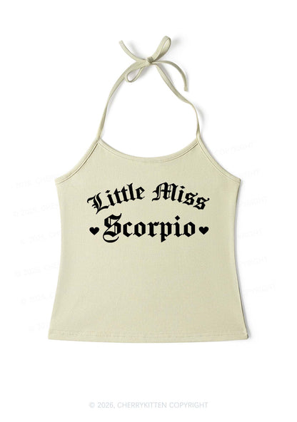 Custom Zodiac Little Miss Y2K Halter Neck Cami Cherrykitten