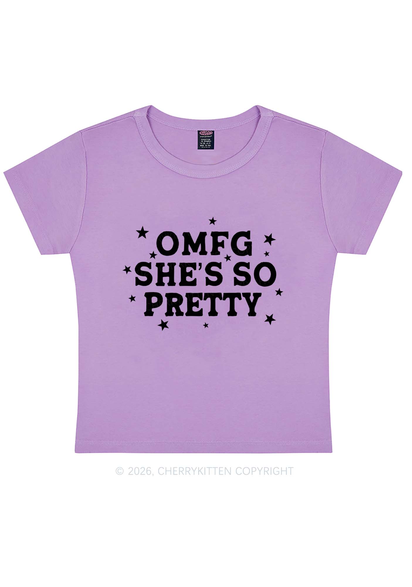 OMFG Shes So Pretty Pride Y2K Baby Tee Cherrykitten