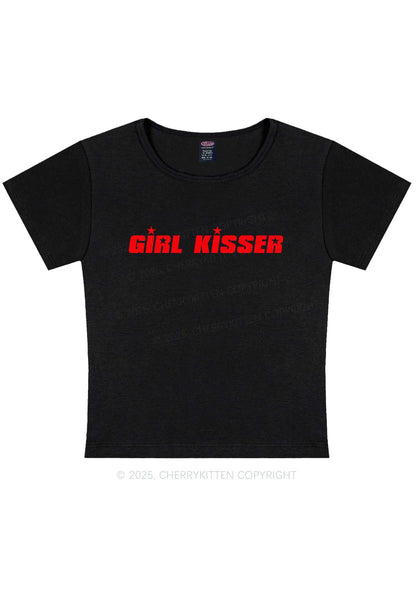 Girl Kisser Star Y2K Baby Tee Cherrykitten