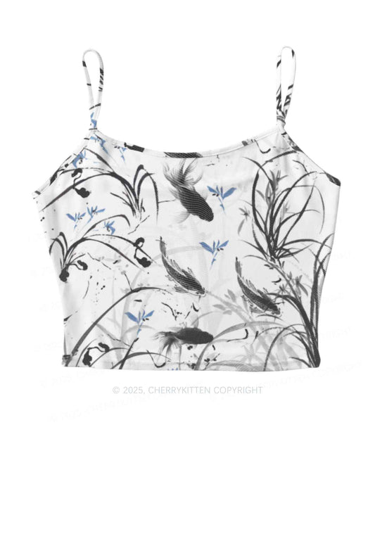 Ink Carp Y2K Mesh Cami Tank Cherrykitten