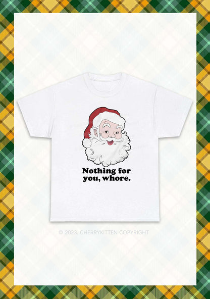 Santa Nothing For You Christmas Y2K Chunky Shirt Cherrykitten