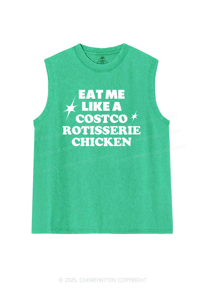 Eat Me Like Chicken Y2K Washed Muscle Tank Cherrykitten