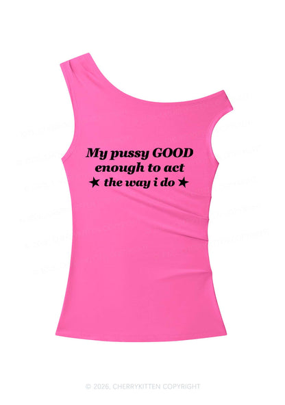 Good Enough To Act Y2K Off Shoulder Tank Top Cherrykitten