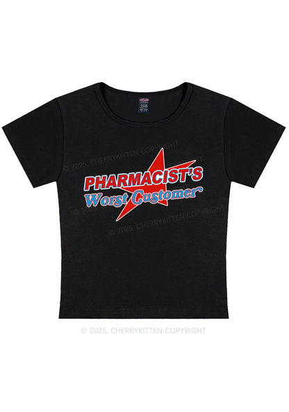 Pharmacists Worst Customer Y2K Baby Tee Cherrykitten