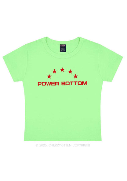 Power Bottom Pride Y2K Baby Tee Cherrykitten