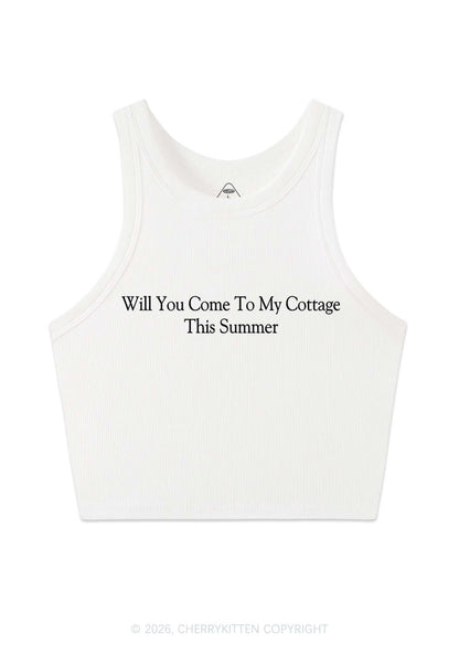 Will You Come To My Cottage HR Y2K Crop Tank Top Cherrykitten