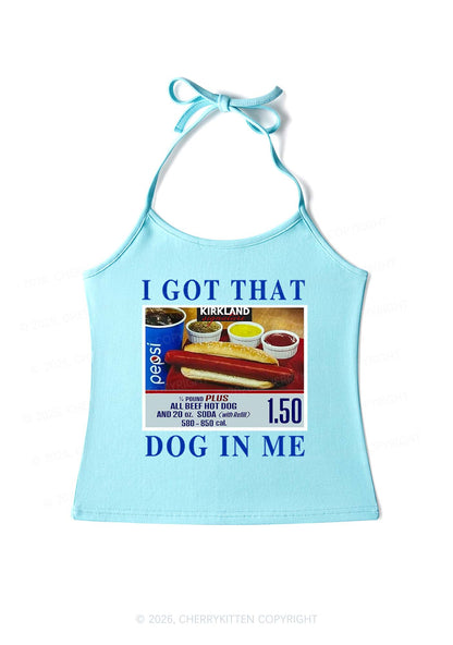 I Got That Hot Dog In Me Y2K Halter Neck Cami Cherrykitten