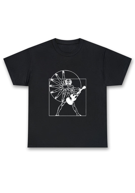 Vitruvian Man Guitar Chunky Shirt