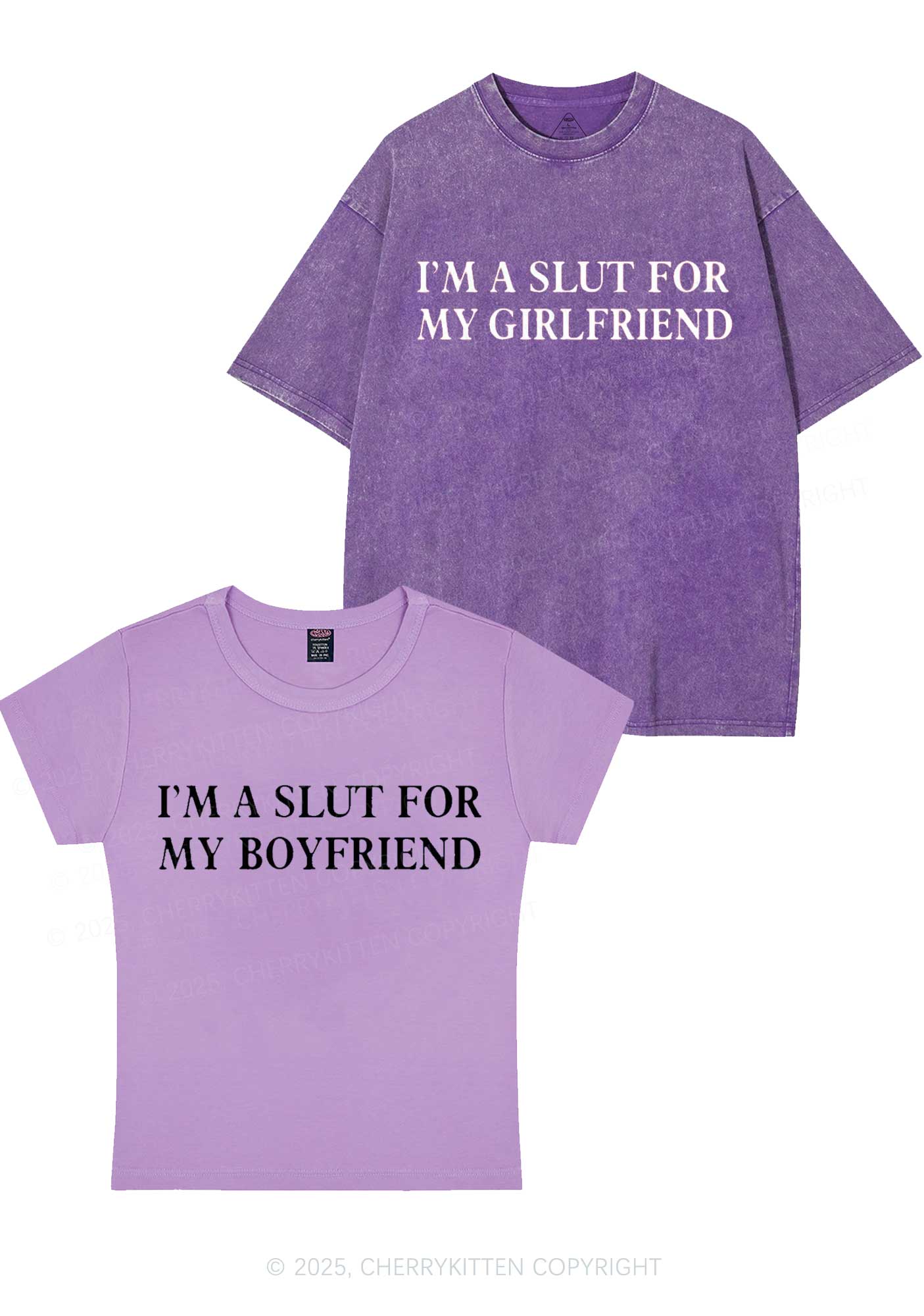 Slxt For My GF BF Y2K Valentine's Day Couple Shirt Cherrykitten