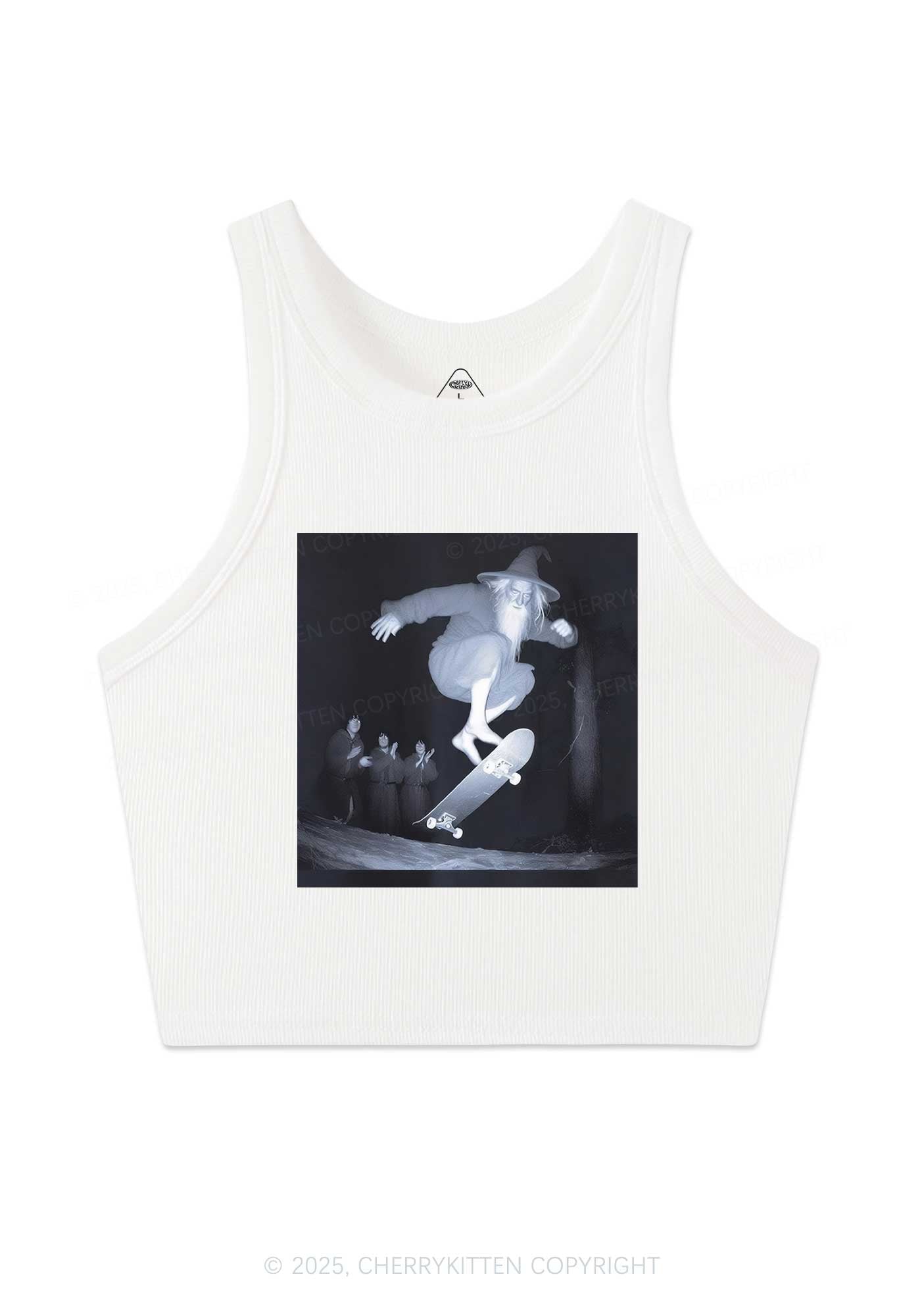 Skating Wizard Y2K Crop Tank Top Cherrykitten