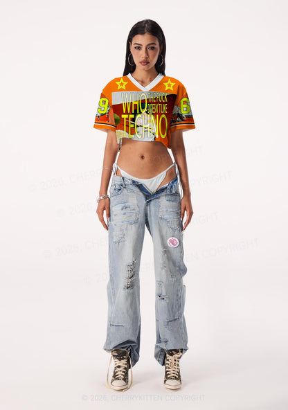Techno Hamster Drummer Y2K Crop Sport Jersey Shirts Cherrykitten