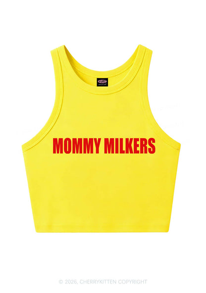 Mommy Milkers Y2K Crop Tank Top Cherrykitten