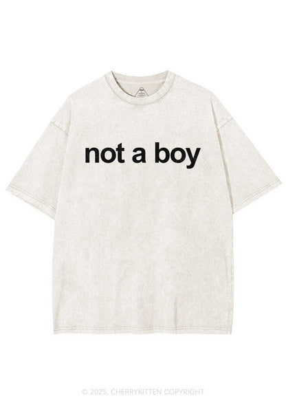 Not A Boy Y2K Shirts Washed Tee Cherrykitten