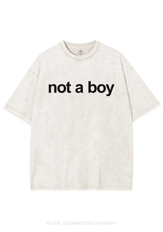 Not A Boy Y2K Shirts Washed Tee Cherrykitten