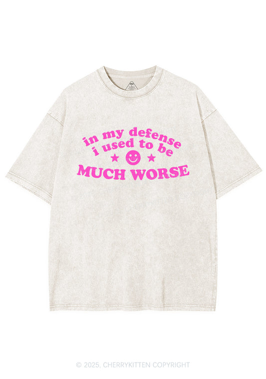 Much Worse Y2K Shirts Washed Tee Cherrykitten