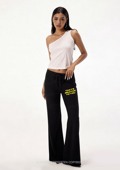 Thats Mr Dyke To You Pride Y2K Low Rise Drawstring Flare Pants Cherrykitten