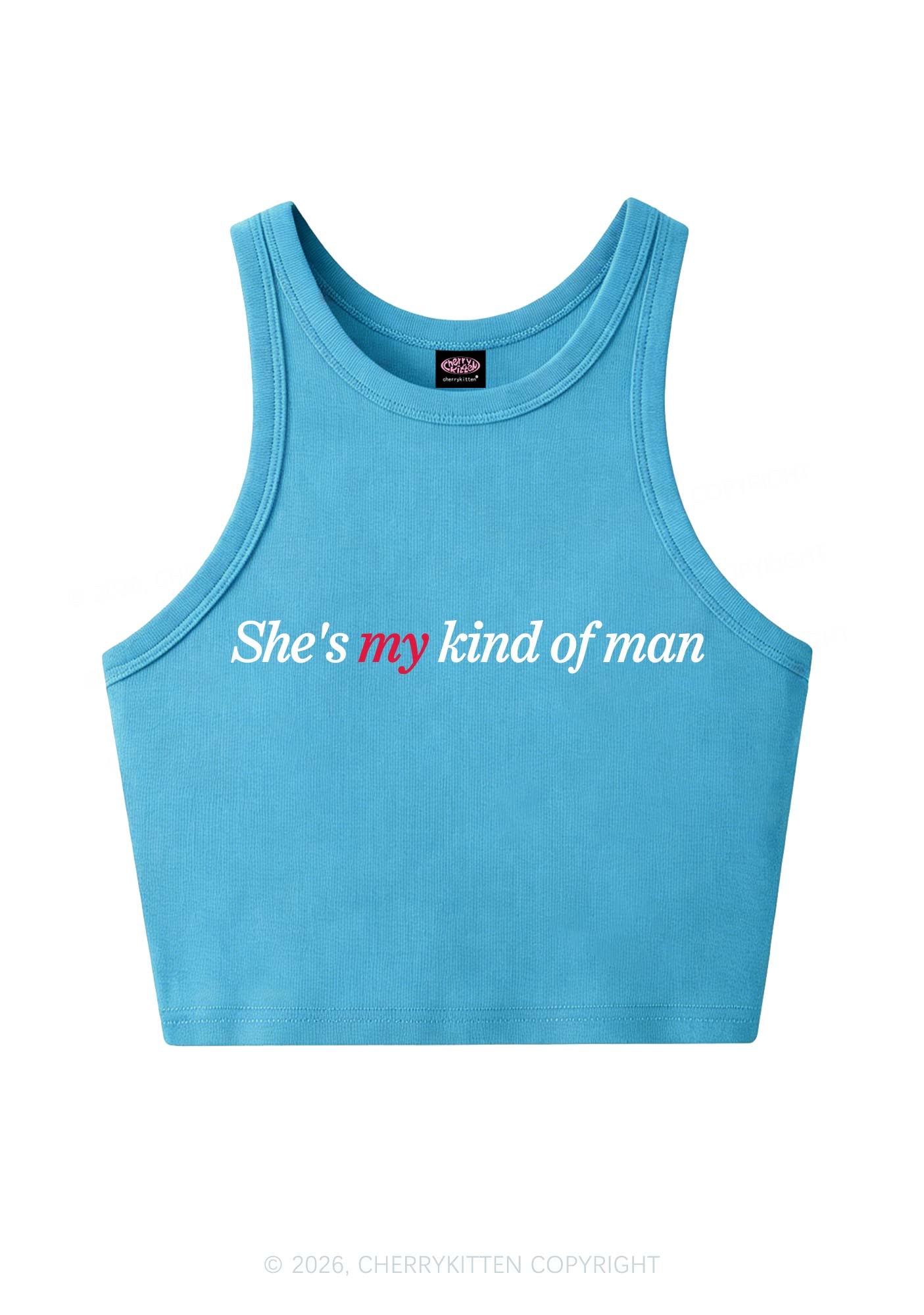 Shes My Kind Of Man Pride Y2K Crop Tank Top Cherrykitten