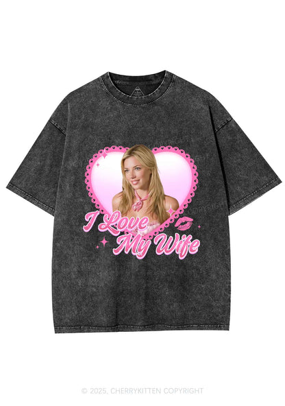 Custom I Love My Wife Y2K Shirts Washed Tee Cherrykitten
