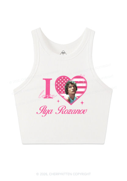 I Love IR HR Y2K Crop Tank Top Cherrykitten