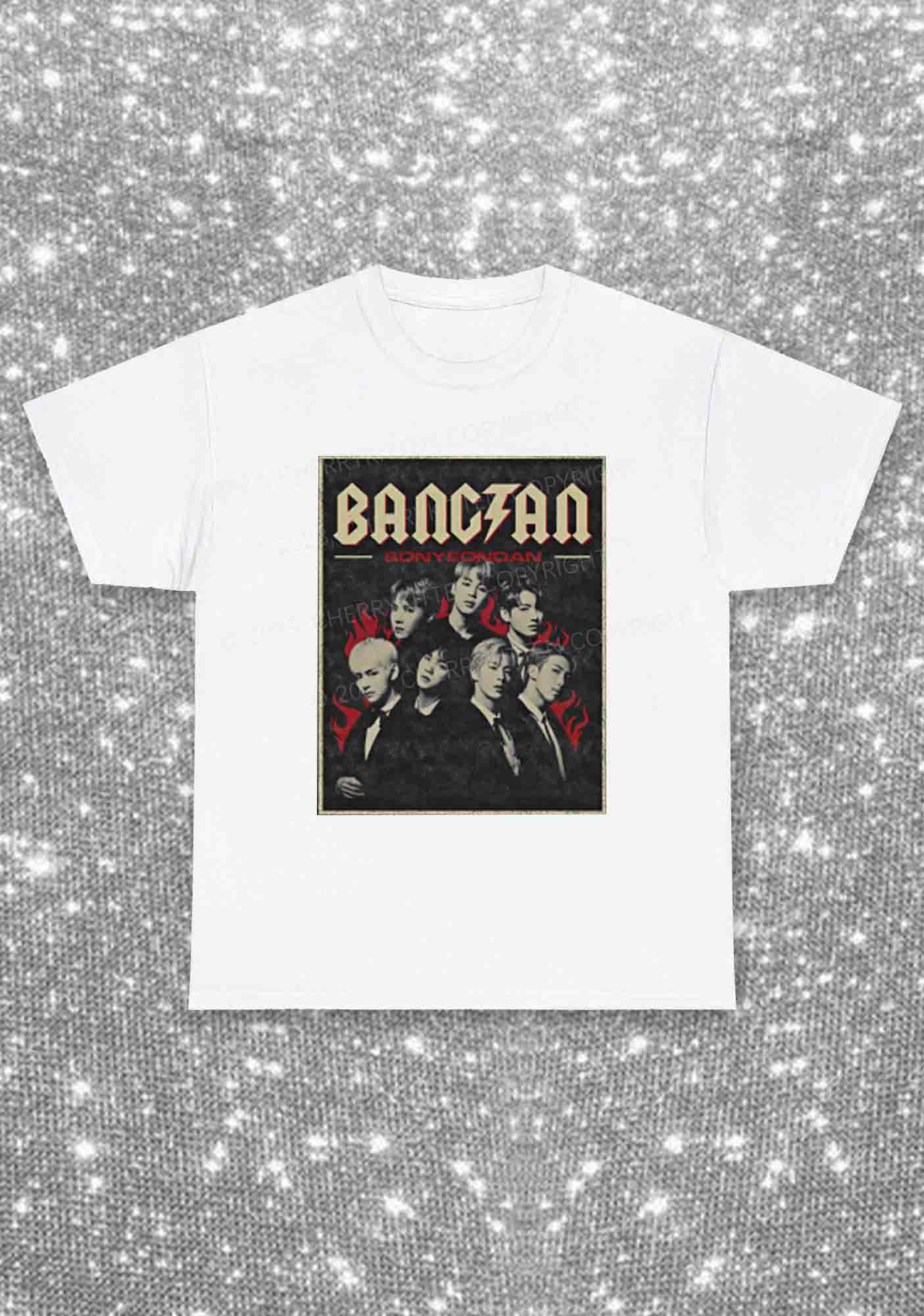 Bangtan Fire Kpop Y2K Chunky Shirt Cherrykitten