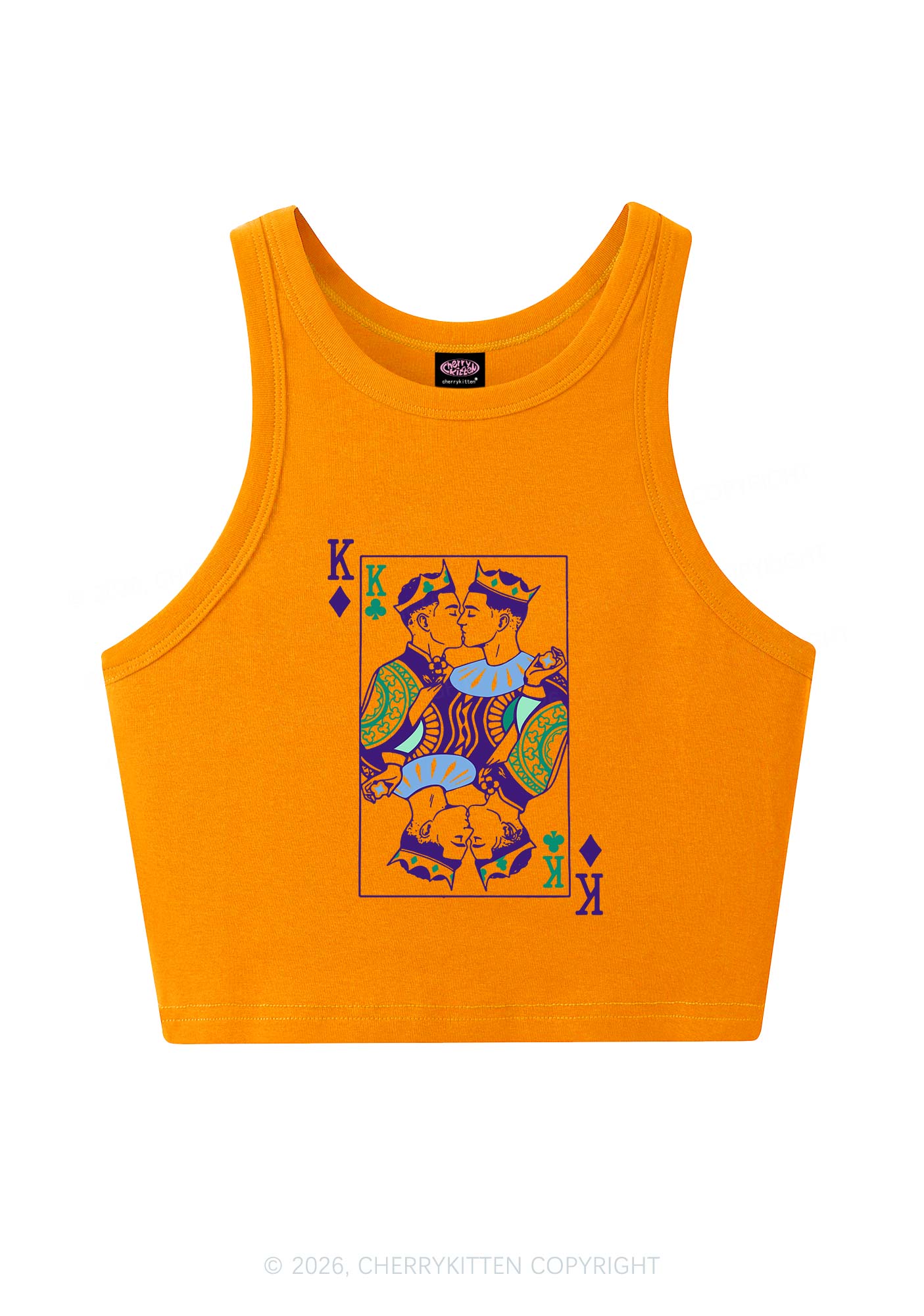 Gay King Pride Y2K Crop Tank Top Cherrykitten