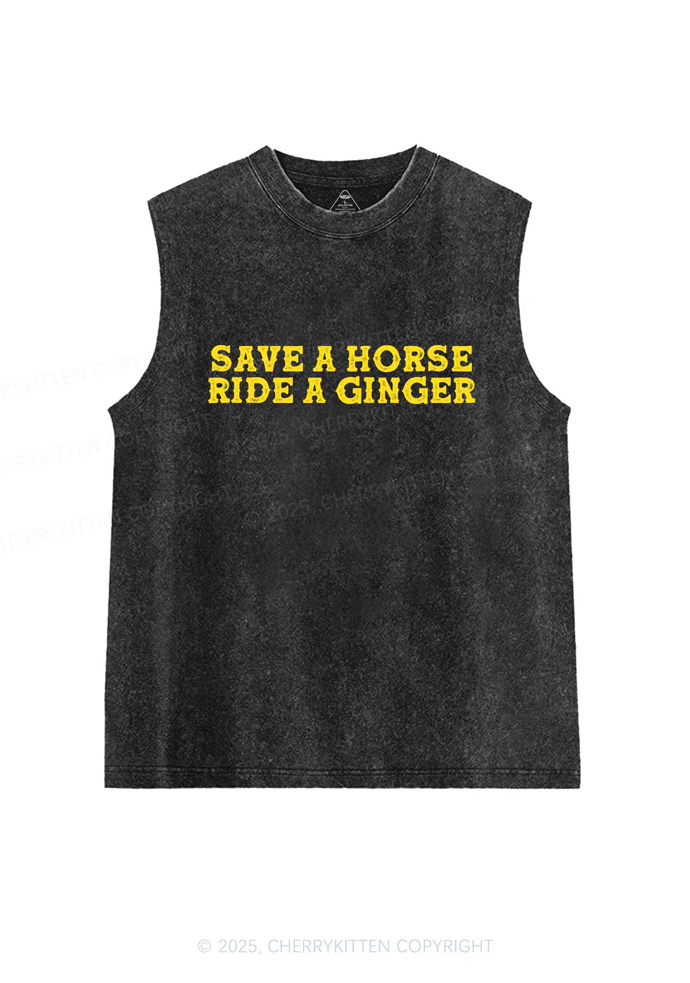 Ride A Ginger Y2K Washed Muscle Tank Cherrykitten